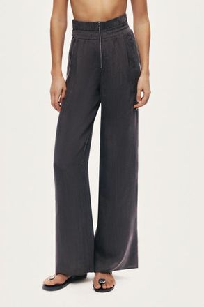 Nocturne Relaxed Wide-Leg Pants in Anthracite at Nordstrom, Size X-Large Eu