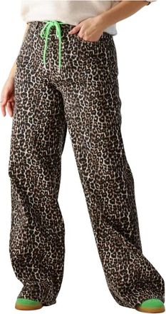 Circle Of Trust Bruine Wide Leg Jeans voor Vrouwen - Dames - Wijde Broeken - Bruin - XS - Katoen - Broeken