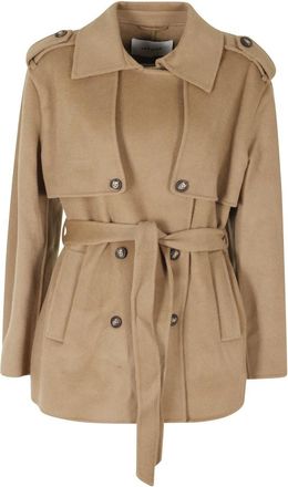 IVY OAK IOJune Marie Jas - Dames - Jas met riem - Bruin - M - Katoen - Jassen