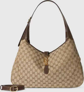 Gucci Jackie 1961 Large Crossbody Bag, Beige, GG Canvas