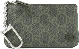 Gucci Green Gg Supreme Coin Purse/Coin Case (Pre-Owned)