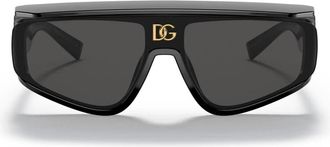 Dolce & Gabbana Pilotenzonnebril - unisex - Zonnebrillen - Zwart - 46 MM - Nylon - Accessoires