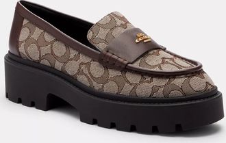 Coach Lucy Loafer In Signature Jacquard