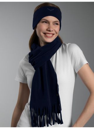 Trigema Fleeceschal TRIGEMA TRIGEMA Fleeceschal, Damen, blau (navy), Polyester, Modet&uuml;cher Fleeceschal