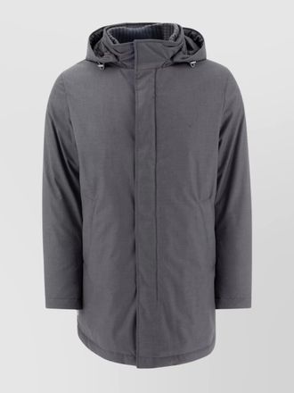 Herno down hooded funnel neck parka