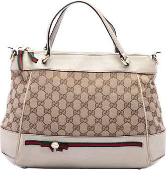 Gucci Pre-owned Gucci GG Canvas Web Mayfair Satchel Ladies H2ZXL1K8LEN0H22E