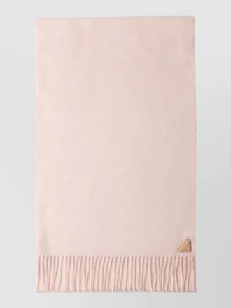 Prada silk cashmere fringed scarf