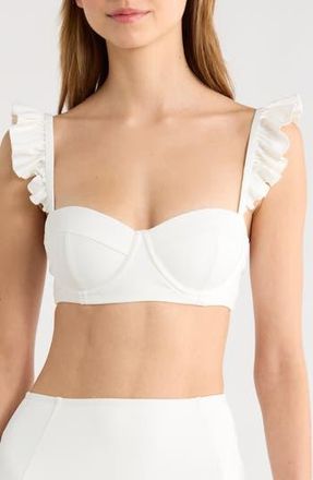 Hutch Ruffle Underwire Bikini Top in Ivory Solid at Nordstrom Rack, Size Medium