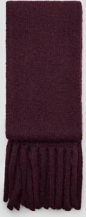 Mango Sciarpa maglia frange bordeaux - Donna - Taglia unica - MANGO