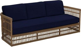 Ballard Designs Suzanne Kasler Harbour Sofa 4-Piece Replacement Cushion Set - Canvas Navy - Ballard Designs