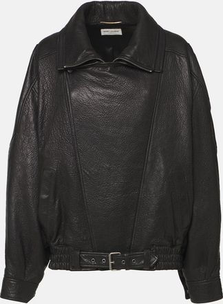 Saint Laurent Oversized leather bomber jacket