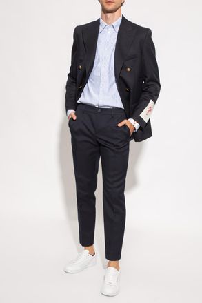 Golden Goose Striped Shirt, Mens, Light Blue