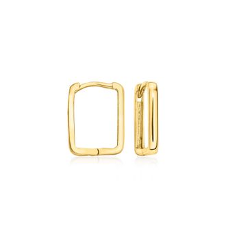RS Pure by Ross-Simons Italian 14kt Yellow Gold Square Huggie Hoop Earrings