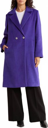 Area Stars Belinda Double Breasted Coat In Purple
