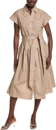 Gracia Front Lace Belt Shirtdress