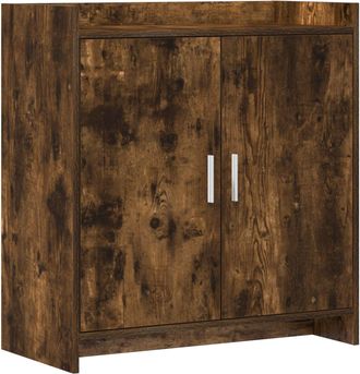 vidaXL Aparador Roble Ahumado 72 X 36 X 80 Cm Madera De Ingenier&iacute;a Vidaxl