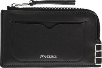 J.W.Anderson Black Zip-Around Leather Wallet