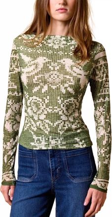 Cleobella Jay Long Sleeve Top In Green