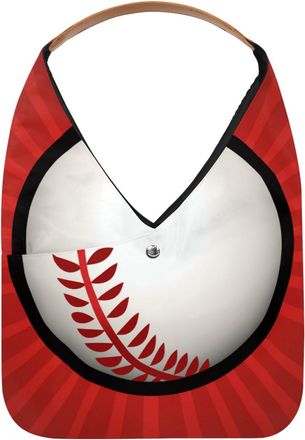 Generic Baseball Ball Background Reusable Lightweight Grocery Bags - Foldable Into Compact Pouch, Washable & Sturdy, Multipurpose for Shopping and Travel