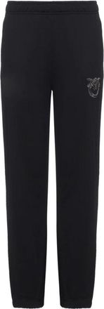 Pinko Jogger van katoenen jersey - Dames - Sweatpants - Zwart - XS - Katoen - Broeken