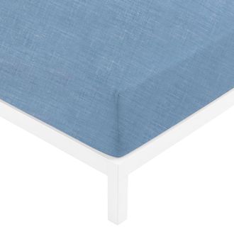 KASANOVA Lenzuolo con angoli matrimoniale melange azzurro