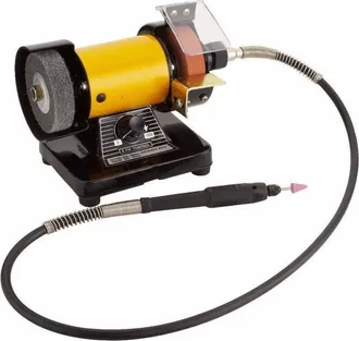 Trade Shop Trade Shop - Smerigliatrice Da Banco Mola Levigatrice Lucidatrice Elettrico 300watt 10000 Rpm