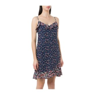 Michael Kors 624 Abito Corto Bretelle Stmp Fiori - Dames - Zomerkleedjes - Blauw - M - Kleedjes