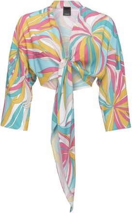 Pinko Crepe de Chine Jassen - Dames - Blouses - Veelkleurig - M - Overhemden