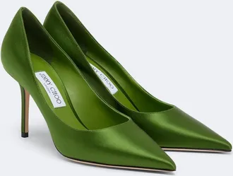 Jimmy Choo London Love satin pumps