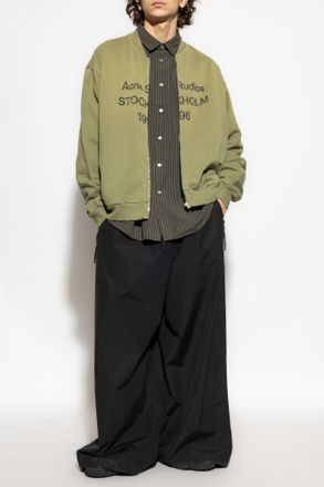 Acne Studios Striped Shirt, Mens, Green