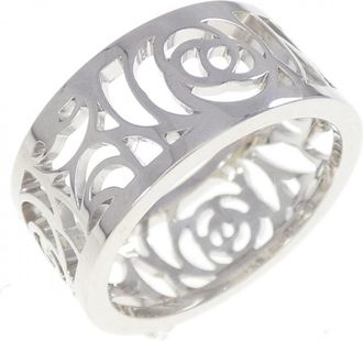 Chanel White Gold White Gold (18K) Band Ring (Pre-Owned)