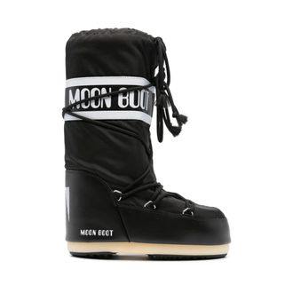 Moon Boot Moon Boot, Winter Boots, male, Black, Size: 12 US Icon Nylon Boots
