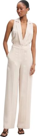 Simona Corsellini Jumpsuits & Playsuits, Dames, Beige, M, V-hals Jumpsuit