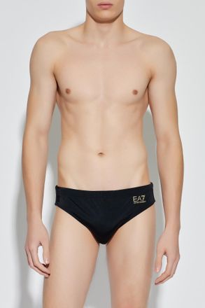 Emporio Armani Swim Briefs, Mens, Black