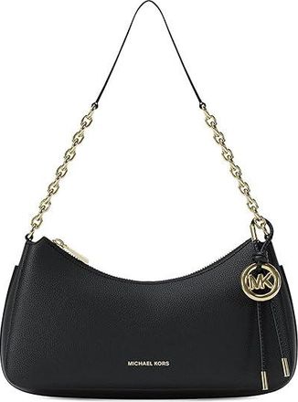 Michael Kors Nolita Medium Chain Pouchette Shoulder Womens Handbags Black : MD, Leather/Polyester