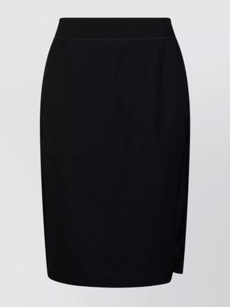 Maison Margiela high-waisted satin midi skirt slit detail