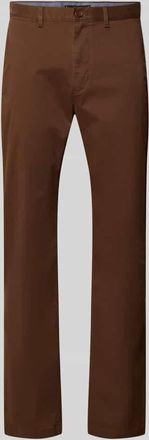Tommy Hilfiger Slim Fit Chino aus Baumwoll-Mix in Mittelbraun, Gr&ouml;&szlig;e 31/32
