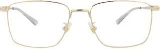 Montblanc 54mm Square Optical Glasses in Gold Gold Transparent at Nordstrom Rack