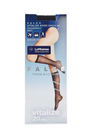 Falke Vitalize 20 Denier Knee-high Socks - Black - 3538 (IT35 - 38 / UK2 - 5)