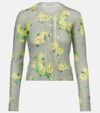 Acne Studios C&aacute;rdigan en mezcla de mohair floral