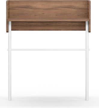 HERDASA Consola De Entrada Fabricada En Melamina Y Madera De Haya, Modelo Danish (789) De Herdasa. Nogal-blanco