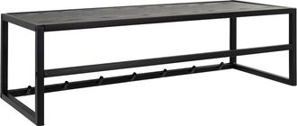 ebuy24 Perchero seaford 1 estante 7 ganchos color negro