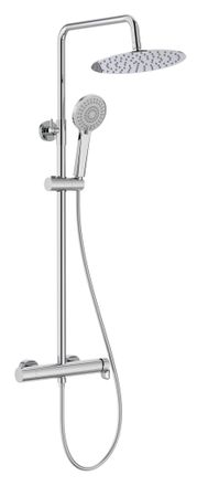 Roca Columna De Ducha Monomando Con Altura Regulable - Plus Round Vega Plus - Roca Acabado: Cromado