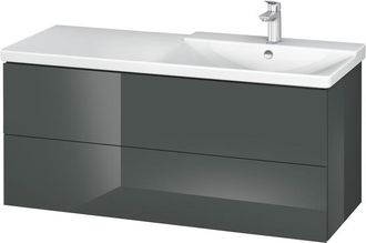 Duravit Duravit L-cube M&oacute;dulo Mural 1220mm De Ancho, Profundidad 481, 2 Cajones, Apto Para P3 Comfort Art&iacute;culo 233412, Lavabo A La Derecha, Color: Laca De Alt