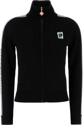 Casablanca Merino wollen sportjas - Dames - Vesten - Zwart - XS - Wol - Truien & Vesten