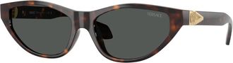 Versace Stijlvolle Zonnebril - Dames - Zonnebrillen - Bruin - 55 MM - Accessoires