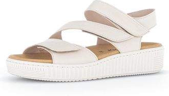 Gabor Womens strappy sandals, womens sandals, replaceable footbed, Beige Panna 22, 8 UK