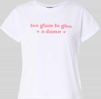 Review T-Shirt mit Statement-Print und Rundhalsausschnitt in Weiss, Gr&ouml;&szlig;e XS