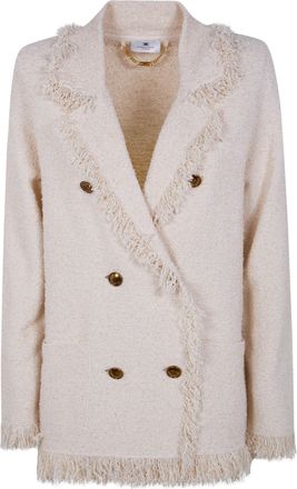 Elisabetta Franchi Double Breasted Knit Jacket