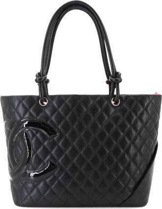 Chanel Black Cambon Ligne Handbag Tote Bag (Pre-Owned)